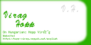 virag hopp business card